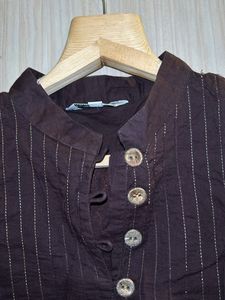 Coffee Brown Pure Cotton Kurti