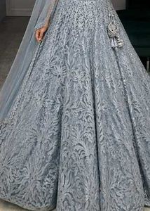 Elegant Grey Lace Lehenga Choli