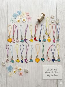 set of 50 phone charms