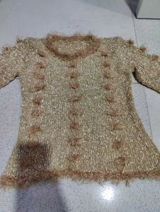 Cozy Faux Fur Embellished Knit Sweater