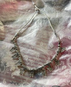 Combo of Oxidised Earring &amp; Butterfly Charm Neckla