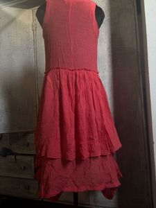 Chic Coral Flowy Maxi Dress