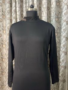 Elegant Black Mock Neck Top