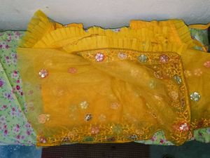 Stunning Yellow Embellished Lehenga Choli