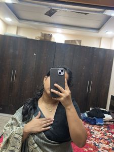 Zara Black Ribbed V-Neck Crop Top