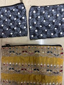 Chic Designer Zipper Pouches (Set of 3)