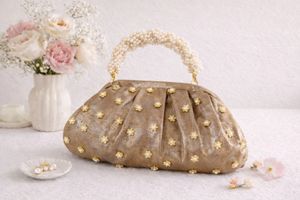 Sparkling Floral Clutch Bag
