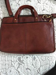 Pure leather laptop bag