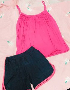 Cute Pink Halter Neck Top