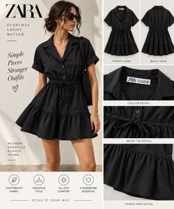 ZARA Chic Black  Tiered  Dress