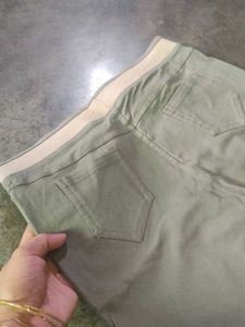 Olive Green Pull-On Pants