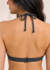 Dark gray pedded halter neck bra