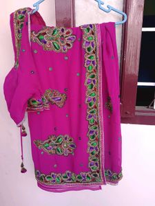 Stunning Pink Saree with Blouse 34