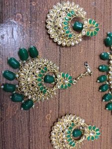 Stunning Green &amp; Gold Jewellery Set