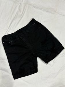 Black Denim Shorts