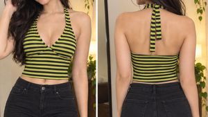 Lime Green &amp; Black Stripe Dress – Chic Party &amp; Cas