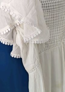 Boho Lace Trim Maxi Dress