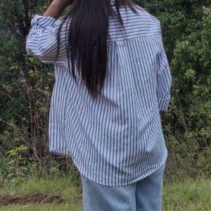 Striped Button-Up Shirt