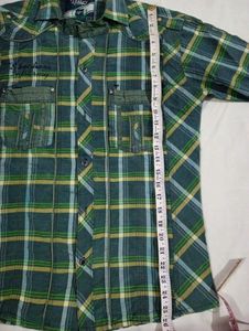 Green Checked Shirt.. It's Little Flaw