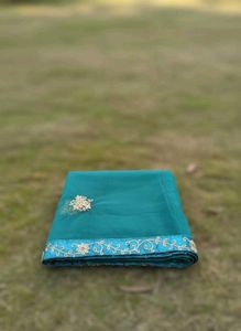 Elegant Teal Embroidered Lehenga Set