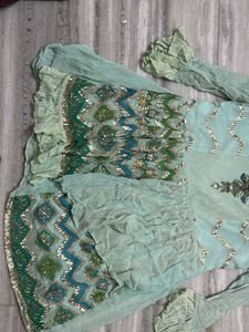Embellished Mint Green Kurta