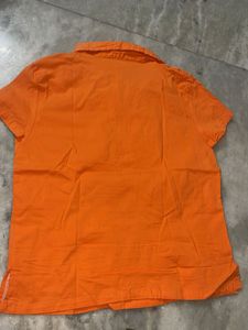 Orange Embroidered Top