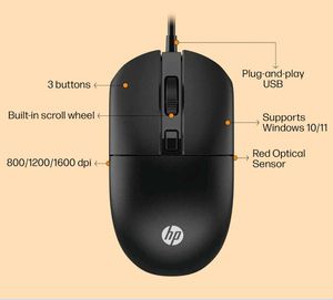 HP Wired Computer Mouse