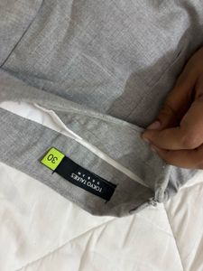 Grey Pleated Mini Skirt