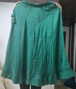 Elegant Emerald Green Ethnic Skirt
