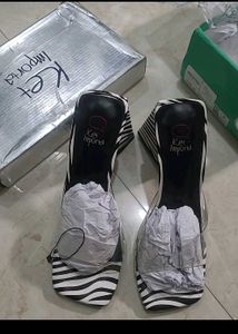 Branded Stylish Zebra Print Wedge Heels