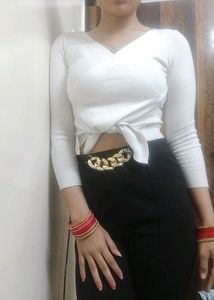 Criss Cross White Top