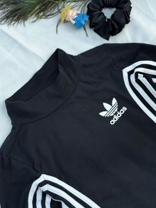 Adidas Black Turtleneck Long Sleeve Top