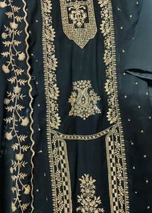 Elegant Black Embroidered Kurta Set