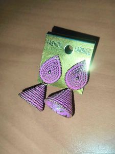 Pink Jhumka Earrings