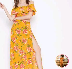 🏖️ Berrylush Yellow Floral 2-Piece Set