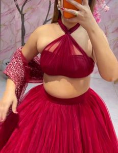 Elegant Maroon Lehenga Choli Set