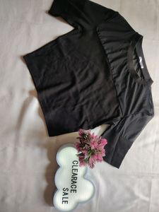 Winter Black Net Top PartyWear