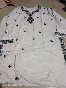 White Embroidered Kurta Set