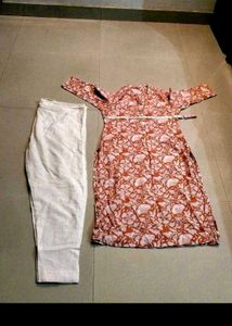 varanga  motif peach kurta and pants