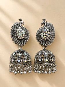Exquisite Peacock Jhumka Earrings
