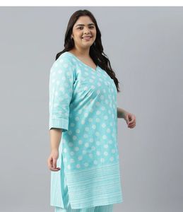 Stylish Blue &amp; White Kurta