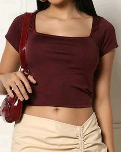 Shein Square Neck Short Sleeve Tshirt