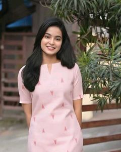Women's Pink Printed Kurta Set | Size
