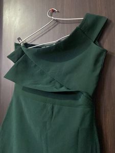 One Shoulder Dress With Chest Detailing