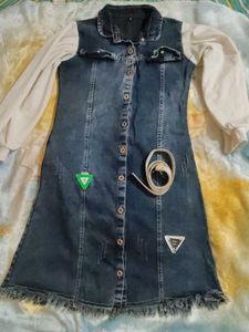 denim dress. last price
