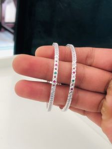 Pure Silver Bangles (wt:-18.400g)