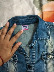 Cute Denim Dress with M&amp;M Print