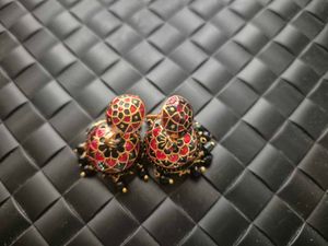 Ethnic Enamel Dangle Earrings-New