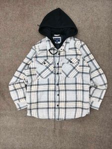 Men's Plaid Hooded Jacket