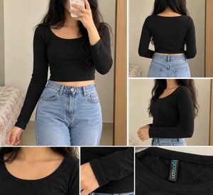 Black Cation Cropped Top